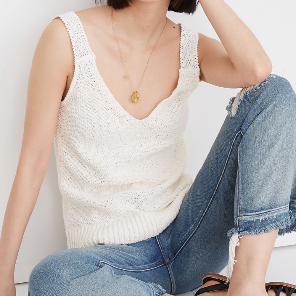 NWT: Madewell Crochet-Strap Sweater Tank